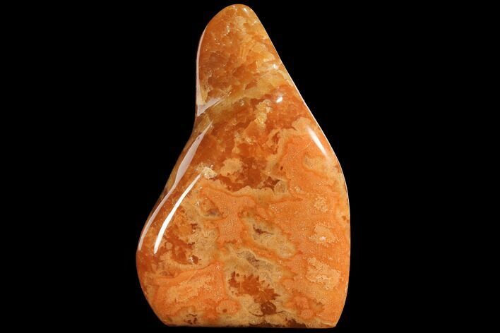 Polished, Orange Calcite Freeform - Madagascar #109627